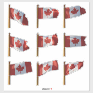 Adesivo Série de Bandeiras Canadenses Voando IV