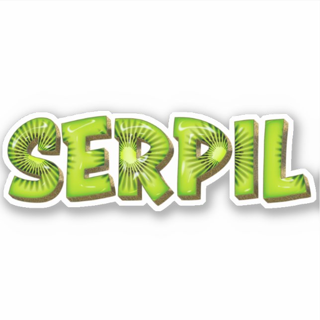 Adesivo Serpil Name Kiwi Design Aufkleber Sticker (Frente)