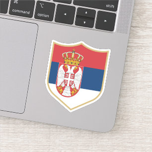 Adesivo Sérvia Sinalizador Emblem Viagem Patriótico