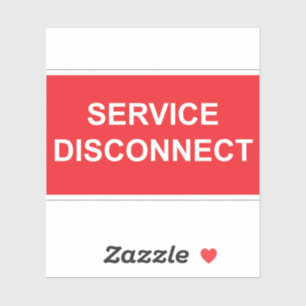 Adesivo Service Disconnect Sticker