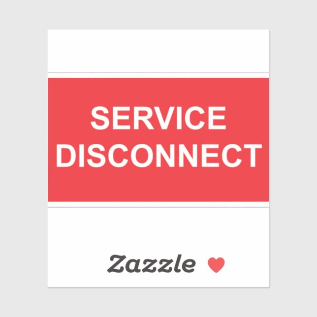 Adesivo Service Disconnect Sticker (Folha)