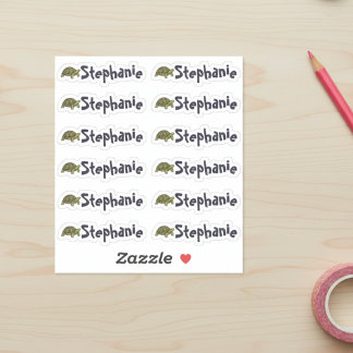 Adesivo Set of 12 Cute Turtle Name Labels