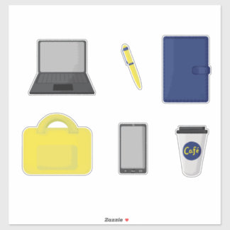 Adesivo Set of 6 Items and Supplies for Office and Work