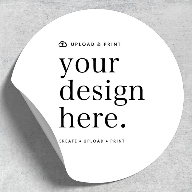 Adesivo Seu Design Carregue 1,5" Redondo (Create, upload, print - stickers created in your personal style!)