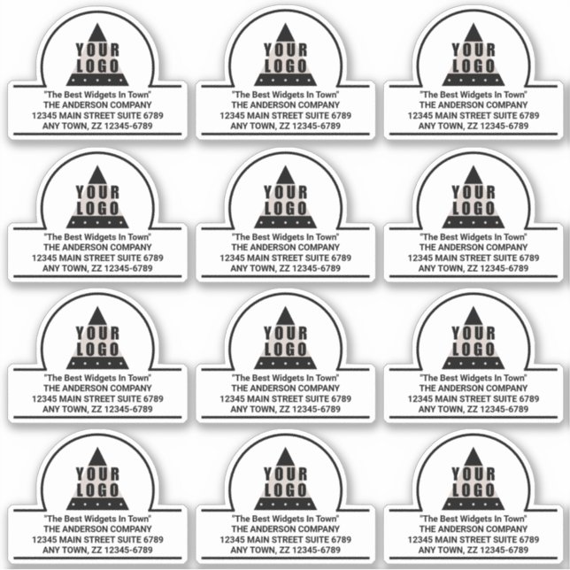 Adesivo Seu Logotipo 12 Endereço de Promoção Contorno Vini (Frente)