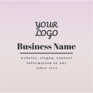 Adesivo Seu Logotipo e Texto Pink & Peach Ombre