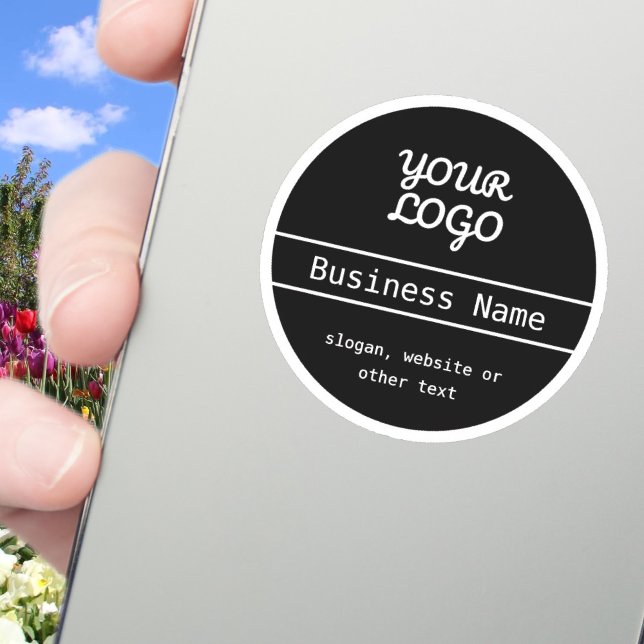 Adesivo Seu logotipo | Exclusivo editável opaco ou transpa (Criador carregado)