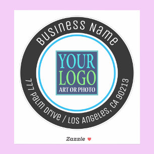 Adesivo Seu logotipo, nome comercial, endereço, preto