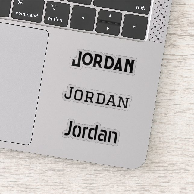 Adesivo Seu nome é Versões de Fonte Gráficas Pretas (Detalhe)