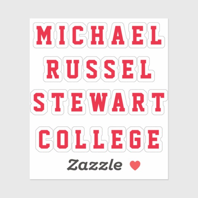 Adesivo Seu nome ou Texto 4 Linhas Padrões Transparentes (Folha)