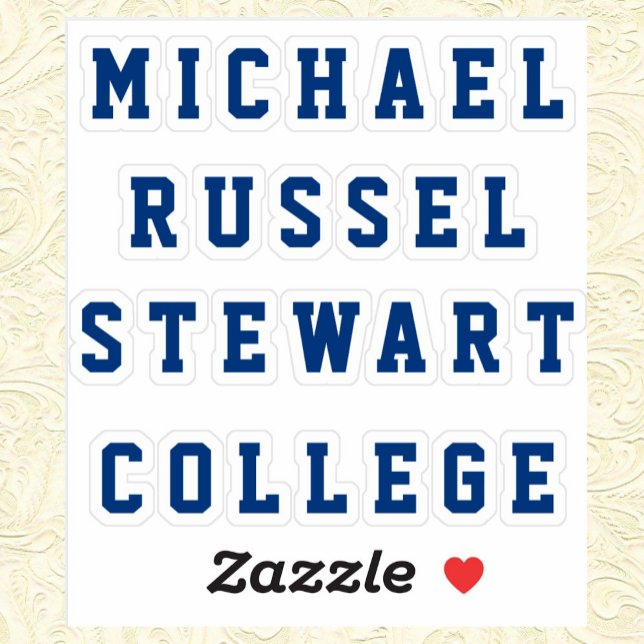 Adesivo Seu nome ou Texto 4 Linhas Padrões Transparentes (Criador carregado)