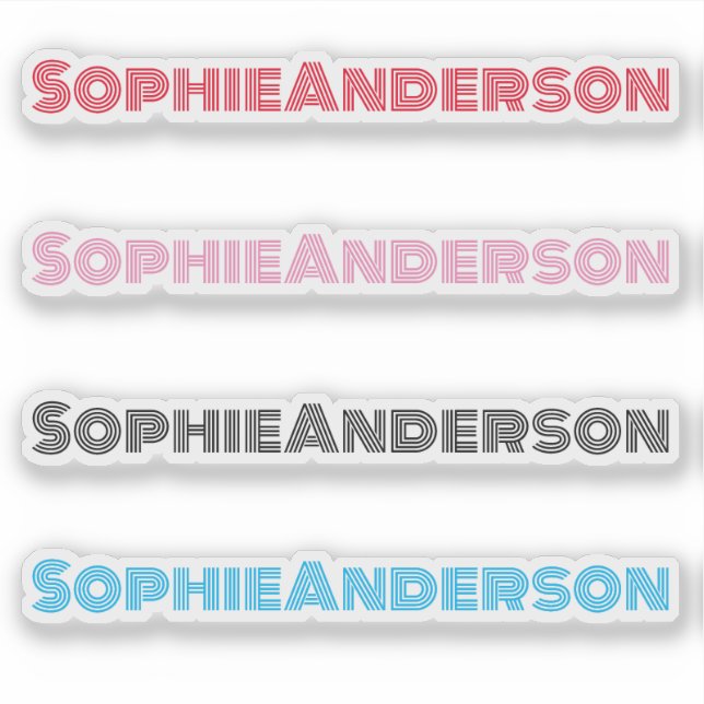 Adesivo Seu nome personalizado (Frente)