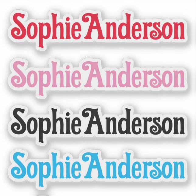 Adesivo Seu nome personalizado (Frente)