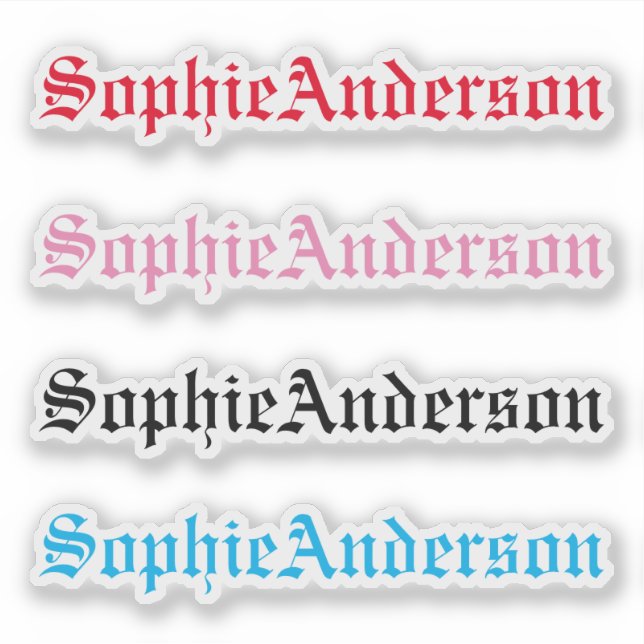 Adesivo Seu nome personalizado (Frente)