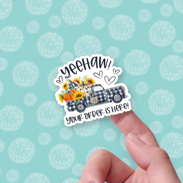Adesivo Seu Pedido Está Aqui, Pumpkins Fall Truck Business (Criador carregado)