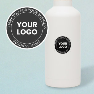 Adesivo Seu próprio logotipo e obrigado Mensagem Transpare