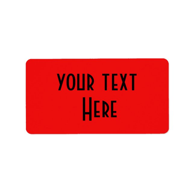 adesivo seu texto aqui preto vermelho (Frente)