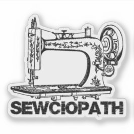 Adesivo Sewciopath Antique Sewing Machine Fun