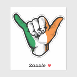 Adesivo Shaka Hand Ireland Flag Good Vibes Sticker