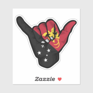 Adesivo Shaka Hand Papua Flag Good Vibes Sticker