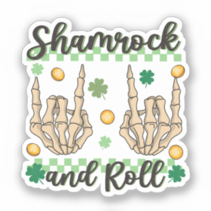 Adesivo Shamrock and Roll Hand Skeleton
