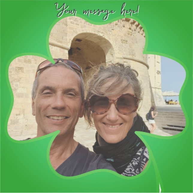 Adesivo Shamrock Frame + Photo & Text (Frente)