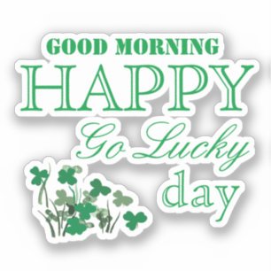 Adesivo Shamrock Happy Go Lucky Dia de São Patrício