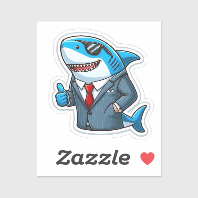 Adesivo Shark Drawing: Deep Water Sticker #1 (Folha)