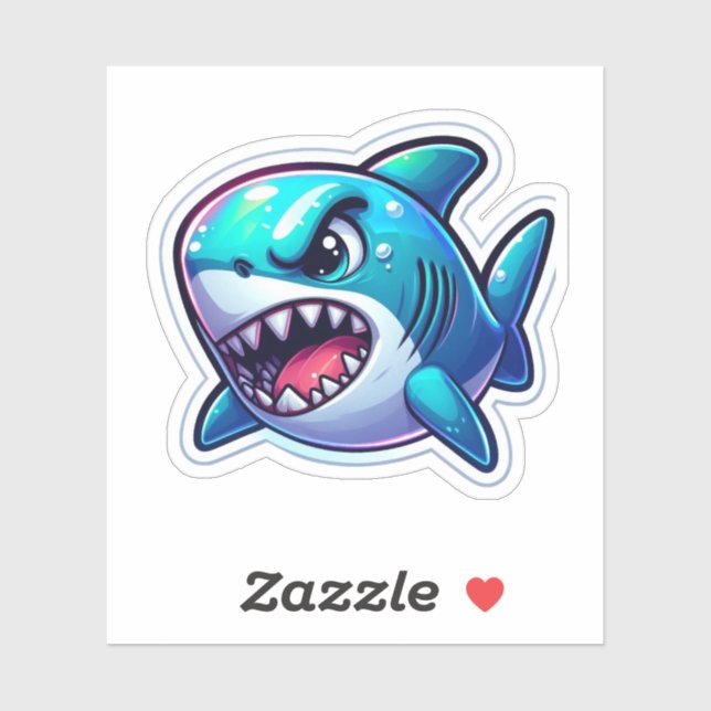 Adesivo Shark Drawing: Deep Water Sticker #13 (Folha)