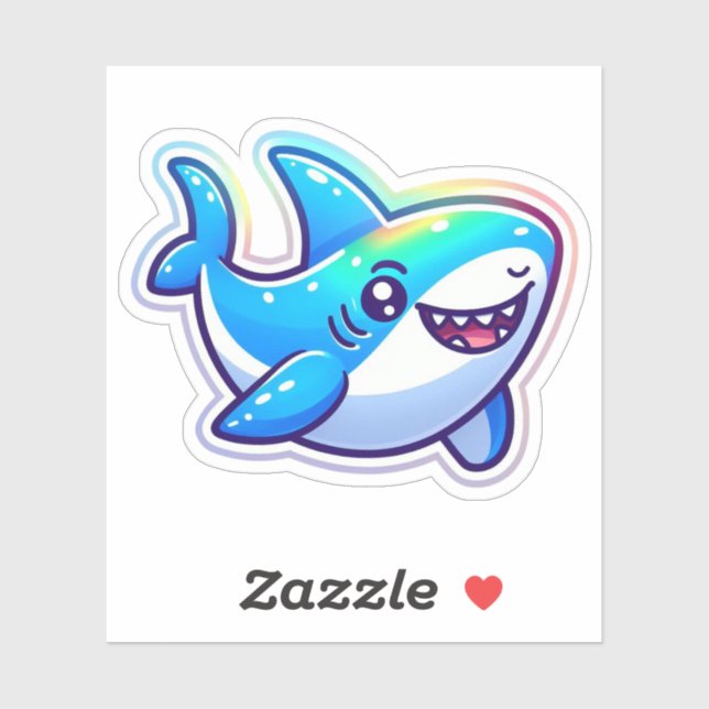 Adesivo Shark Drawing: Deep Water Sticker #4 (Folha)