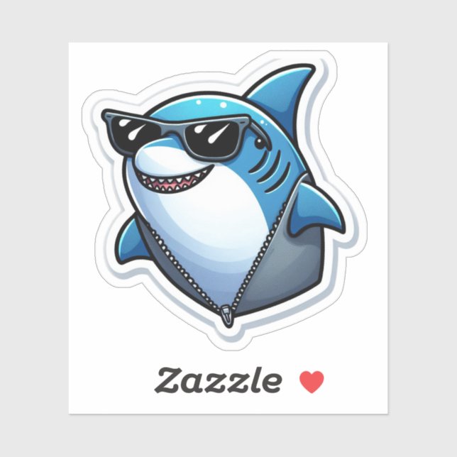 Adesivo Shark Drawing: Deep Water Sticker #8 (Folha)