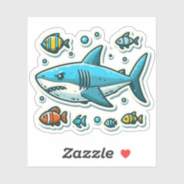 Adesivo Shark Drawing: Deep Water Stickers #18