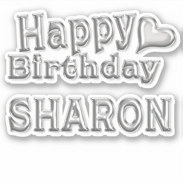 Adesivo Sharon Happy Birthday silver Aufkleber Sticker (Frente)