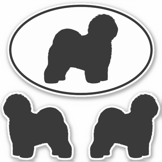 Adesivo Sheepdog Inglês Silhouettes Vinyl Sticker Set (Frente)