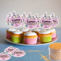 Sheet of 14 Easter Stickers Cupcake Toppers