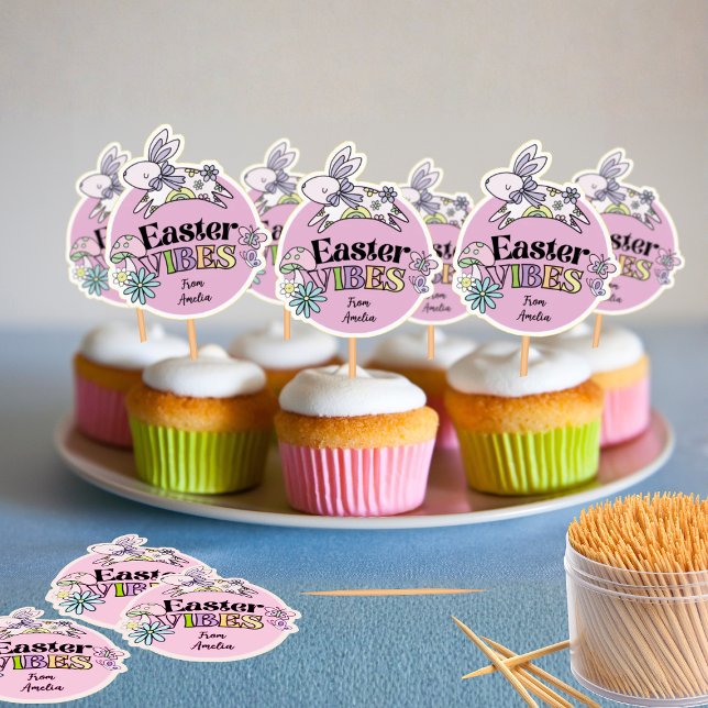 Adesivo Sheet of 14 Easter Stickers Cupcake Toppers (Criador carregado)