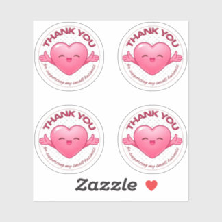 Adesivo Sheet of 4 Kawaii Thank You Stickers