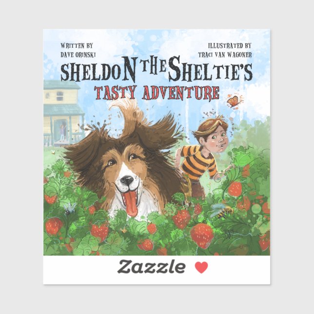 Adesivo Sheldon, a Sheltie (Folha)