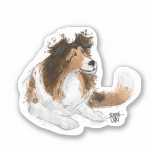Adesivo Sheldon, a Sheltie