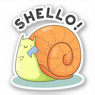 Adesivo Shello Funny Snail Celular Pun