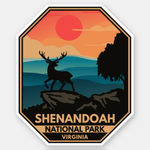Adesivo Shenandoah National Park Deer Minimamente Emblem R