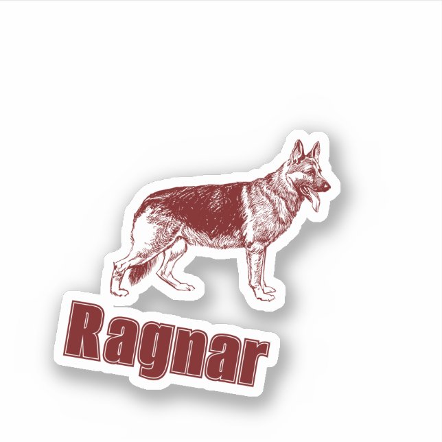 Adesivo Shepherd Dog Custom Names (Frente)