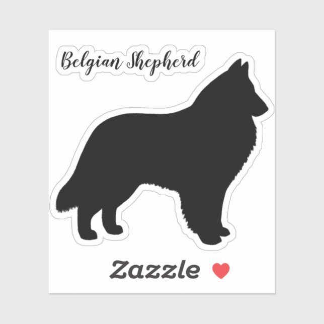 Adesivo Shepherd Sheepdog Dog Silhouette Sticker (Folha)