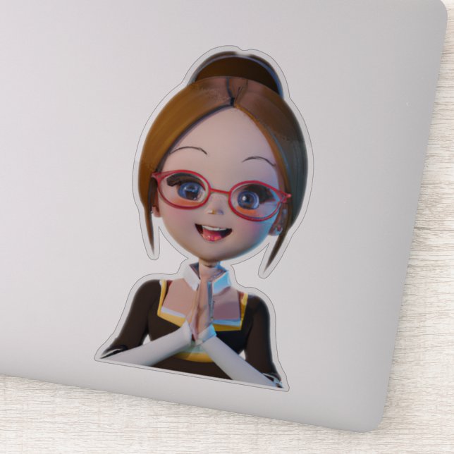 Adesivo Shhh! Bibliotecário do Del Sticker | Presente Ador (Detalhe)