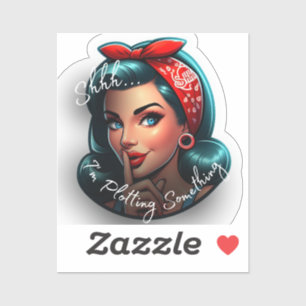 Adesivo Shhh... Estou a planejar uma coisa Sticker