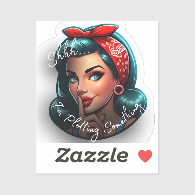 Adesivo Shhh... Estou a planejar uma coisa Sticker (Folha)