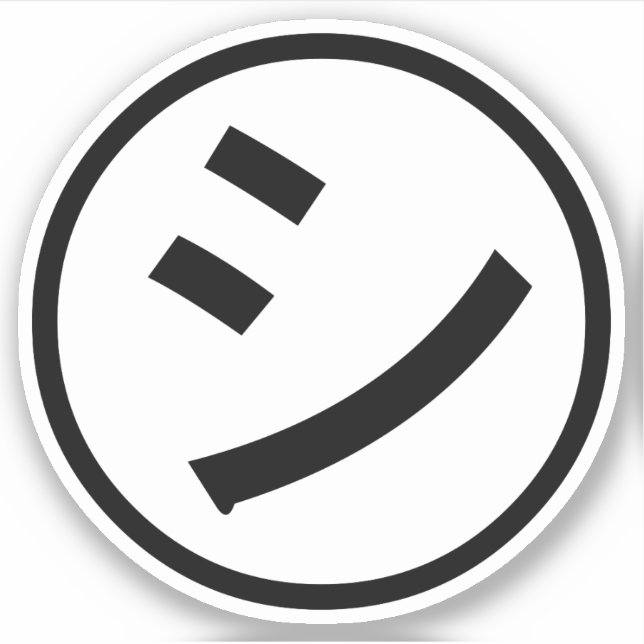 Adesivo ㋛ Shi Kana Katakana sorrindo Emoji / Emoticon (Frente)