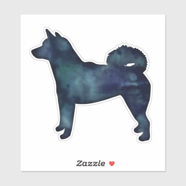 Adesivo Shiba Inu Black Watercolor (Folha)