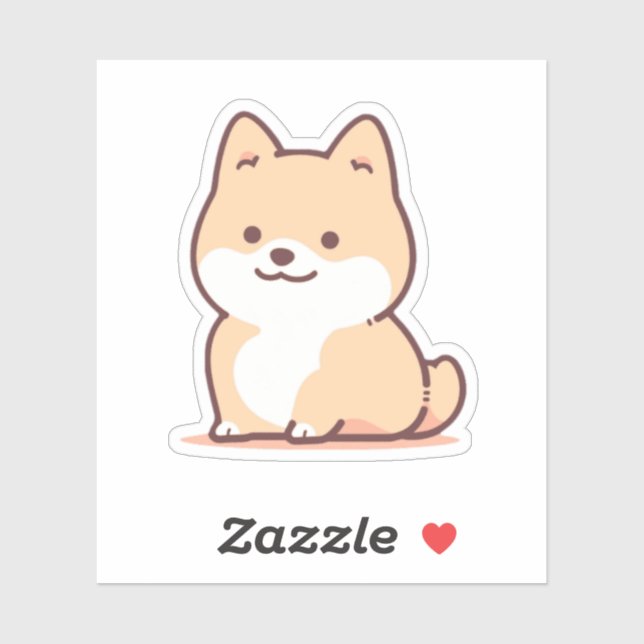 Adesivo Shiba Inu Dog Sticker Kawaii (Folha)