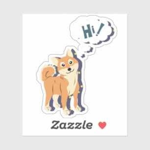 Adesivo Shiba Inu pensada